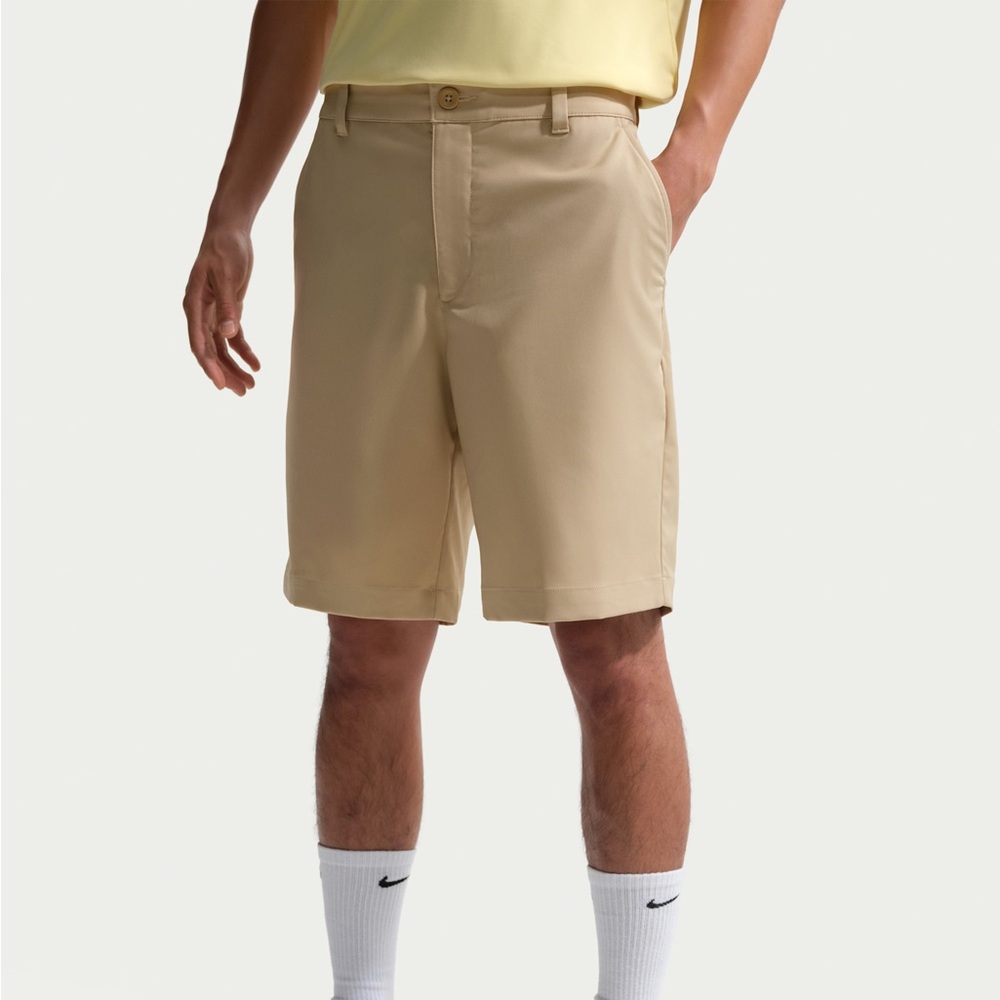 Nike Golf Men's Velocity Tan Dri Fit Athletic Flat Front Shorts